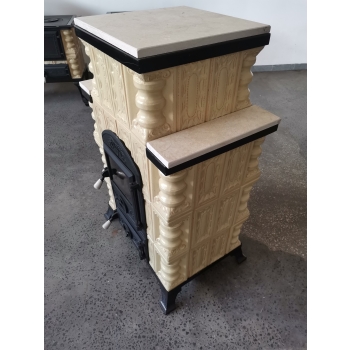 Piec grzewczy kaflowy 4K+2M+DS krem, (S-4R+M2FT COLOR)